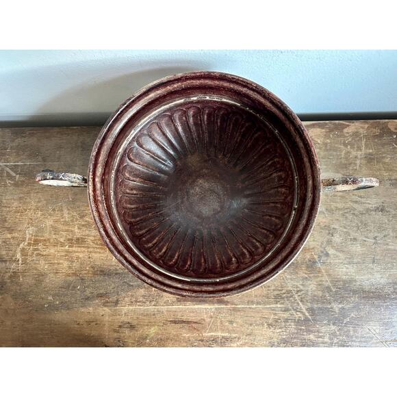 Vintage Metal Urn | Vintage Planter | Centerpiece Pedestal Bowl | Fruit Bowl - Picture 4 of 7